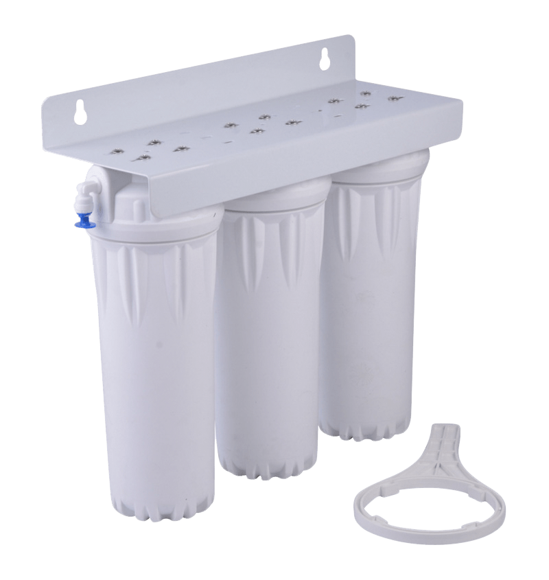 detail of 5-traps onderbouw alkalische waterfilter RO-waterzuiveraar voor thuisgebruik PR303