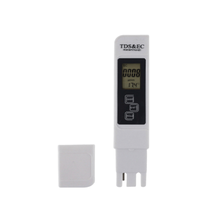 detail of TDS EC-meter waterkwaliteitstesterpen